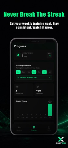 Exersix - AI Workout Tracker iPhone screenshot