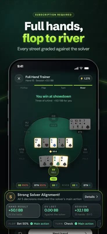PLO Gecko: Omaha Poker Trainer screenshot 4 of 10