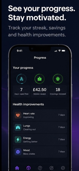 Vapyre: Quit Vaping Tracker Screenshot 2 of 5