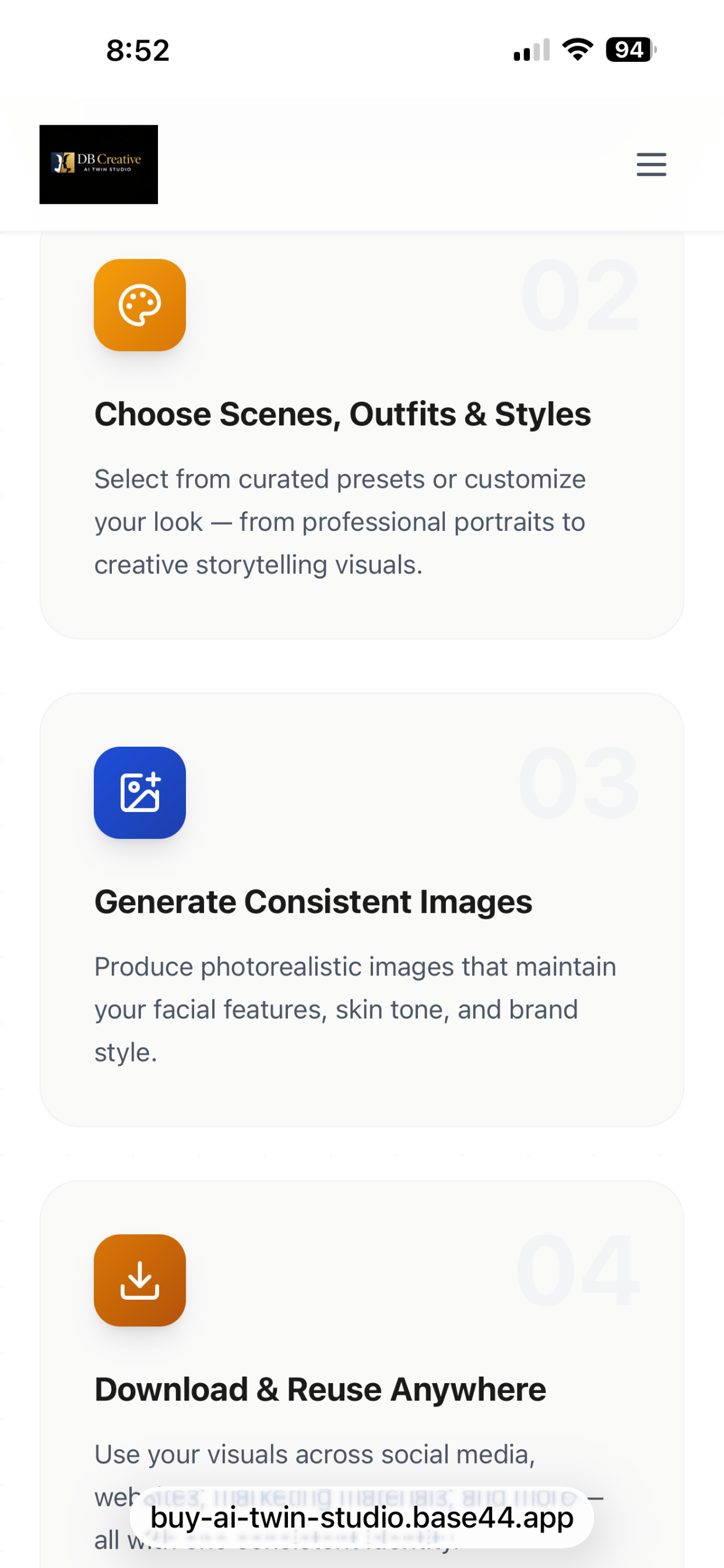 DB Creative AI Twin Studio screenshot 5