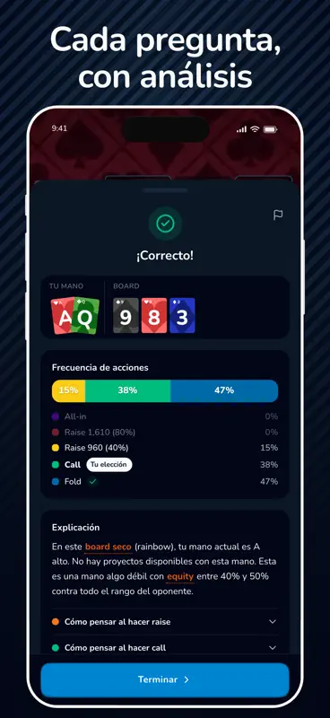 POKER Q'z — ポーカー学習＆GTOトレーナー screenshot 7 of 9