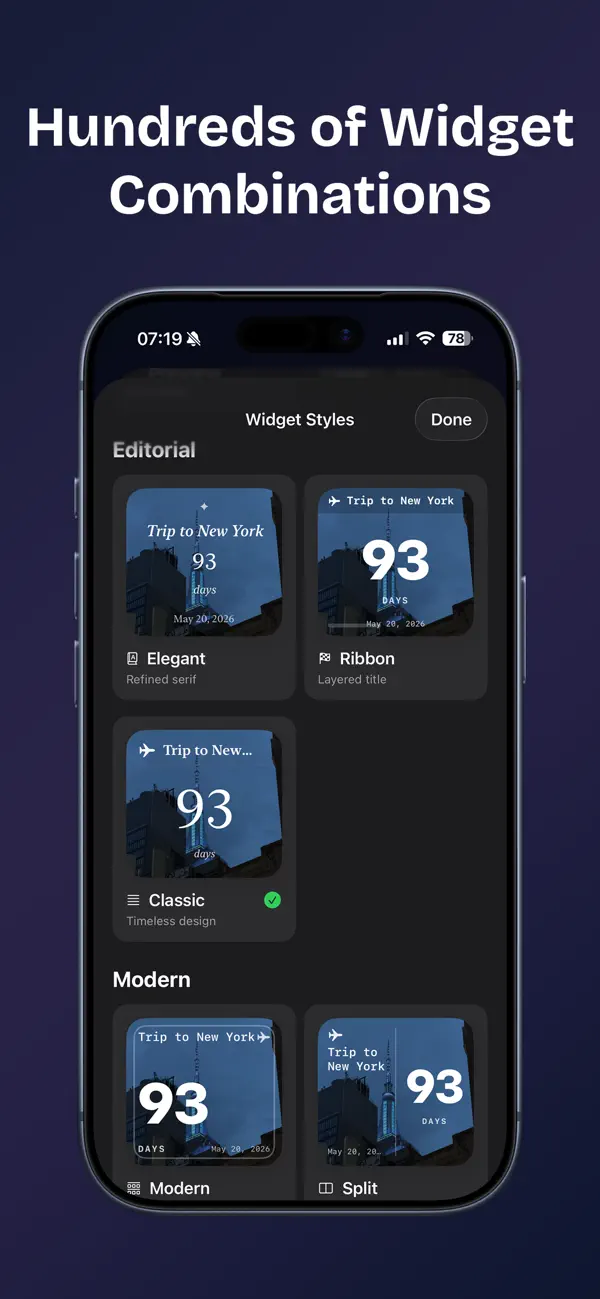 #3. Until - Countdown Widgets (iOS) بواسطة: Avi Shany