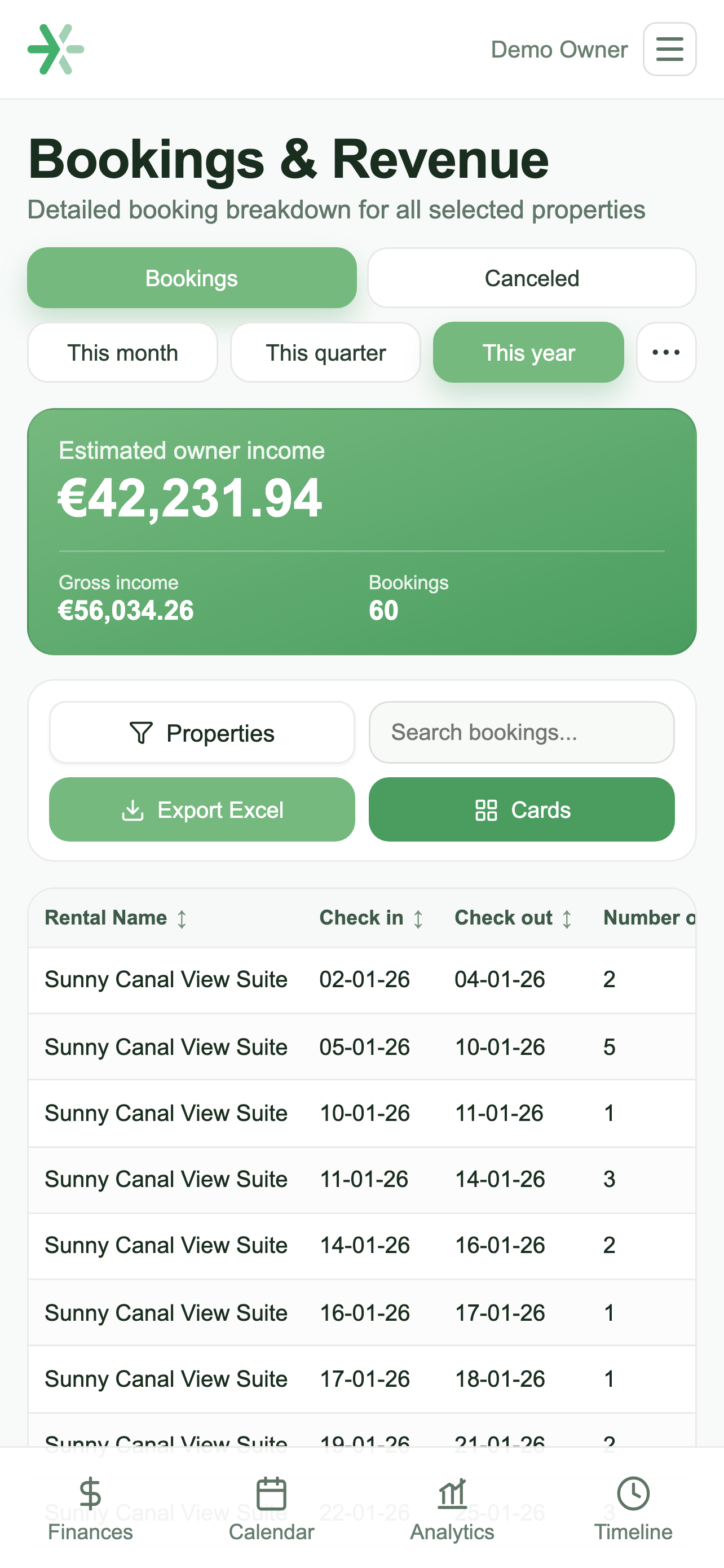 Rental Valley Owner Portal