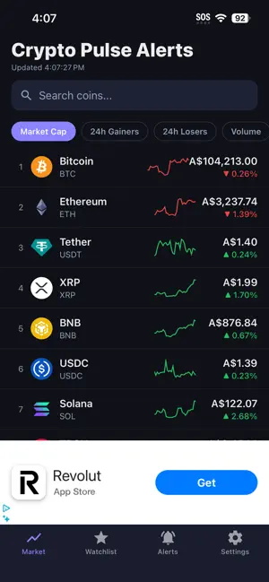 Crypto Pulse: Price Alerts screenshot 1