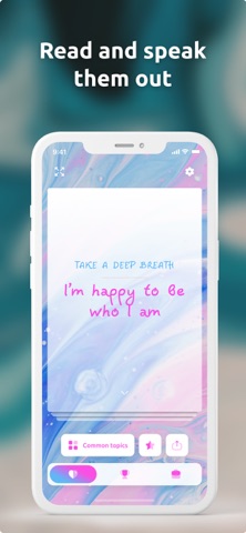 Words of affirmation + widget screenshot