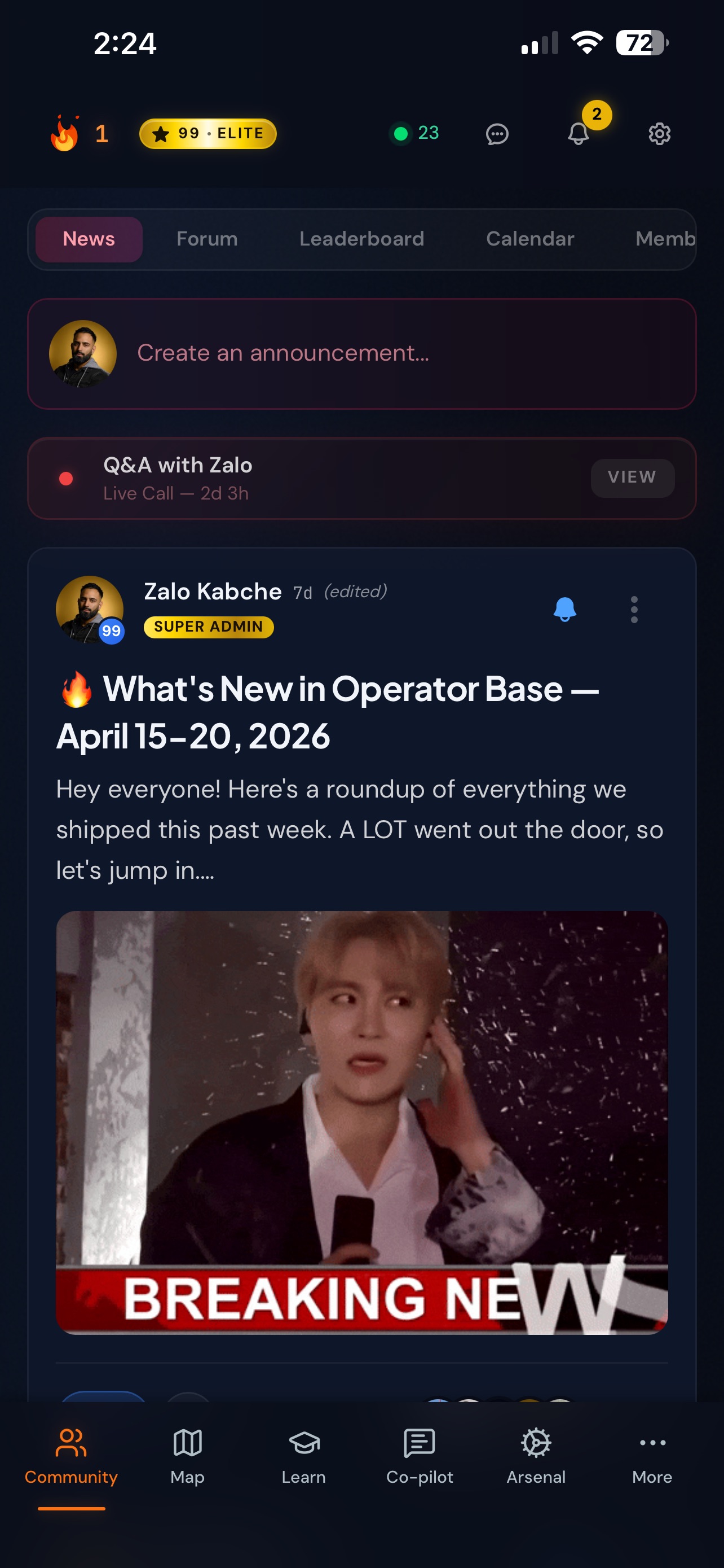 Screenshot 1 of Operator Base