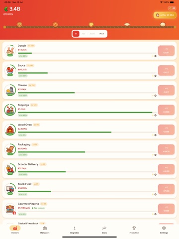 Ovenzy: Idle Pizza Tycoon iPad screenshot