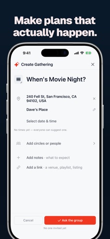 Campfire RSVP & Group Plans Screenshot 2 of 10
