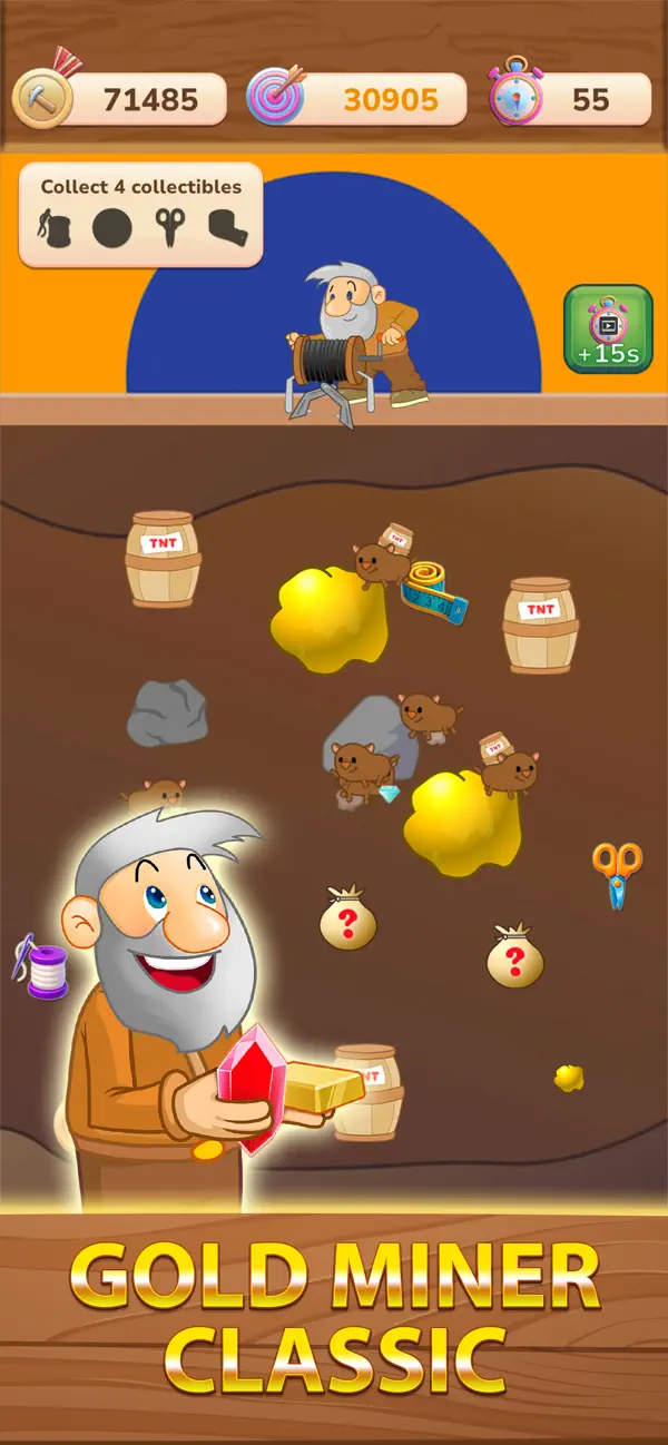 Screenshot #1 pour Gold Miner Classic Senspark