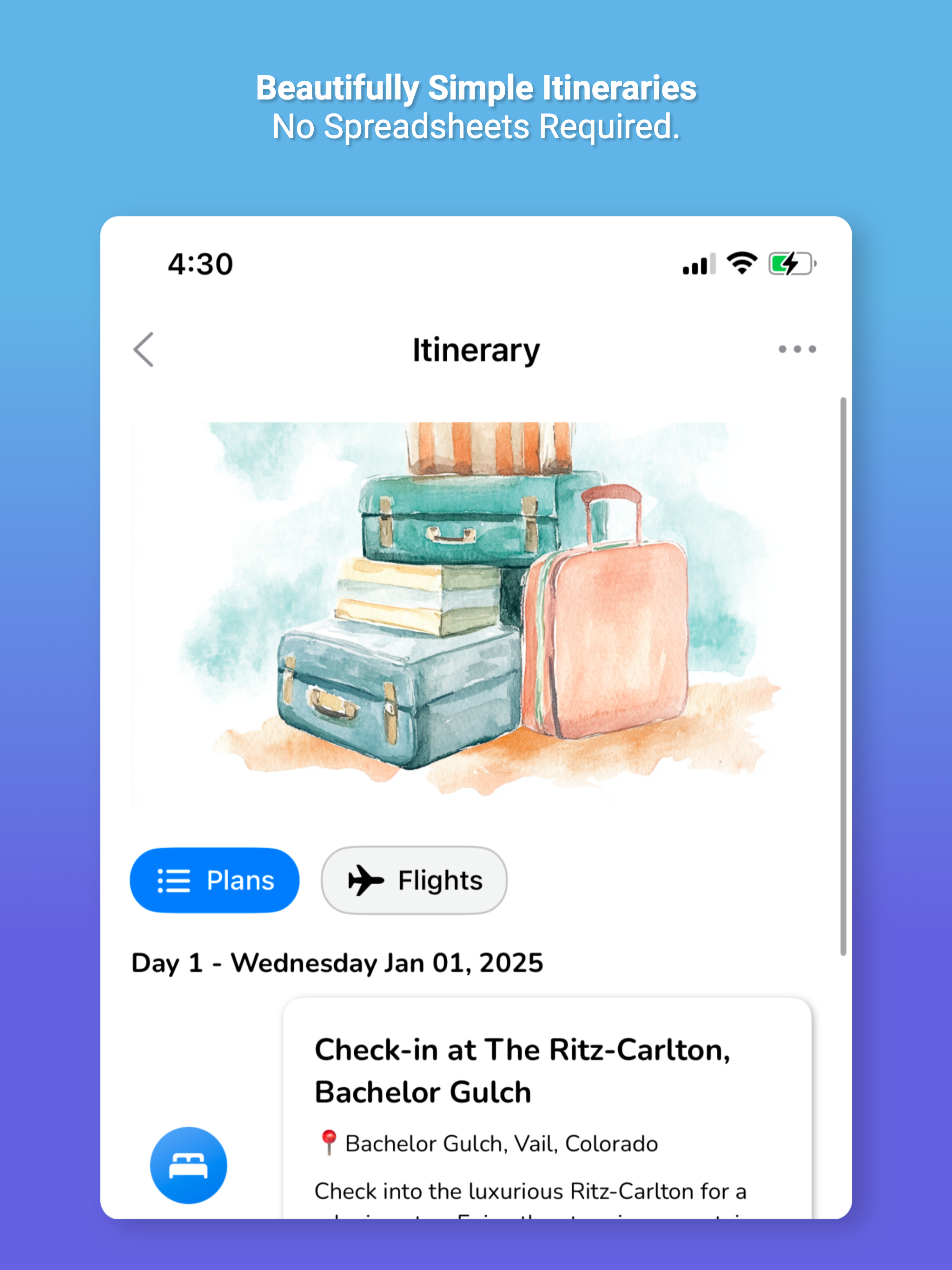 Itinerary Maker for Vacations