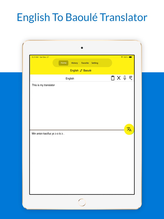 English To Baoulé Translator iPad screenshot