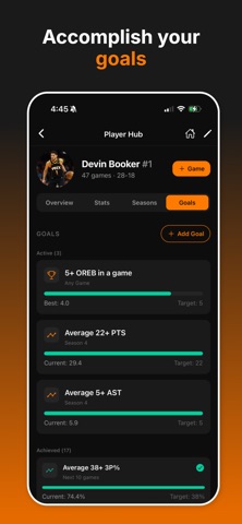 BucketBook · Basketball Stats iPhone screenshot