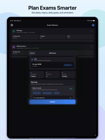 StudyKit: Study Planner iPad screenshot