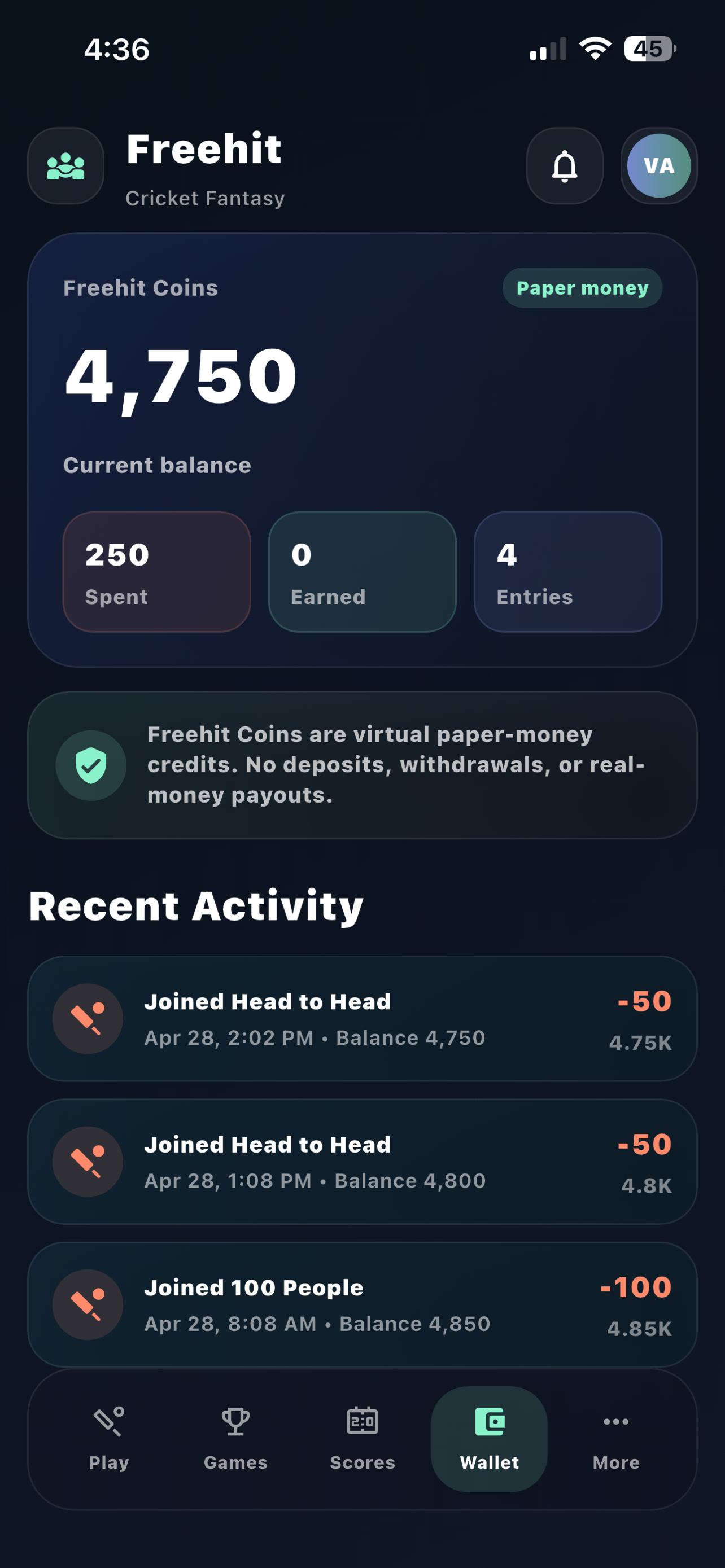 Freehit Cricket Fantasy screenshot 3