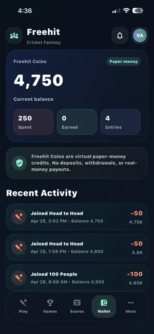 Freehit Cricket Fantasy screenshot 3