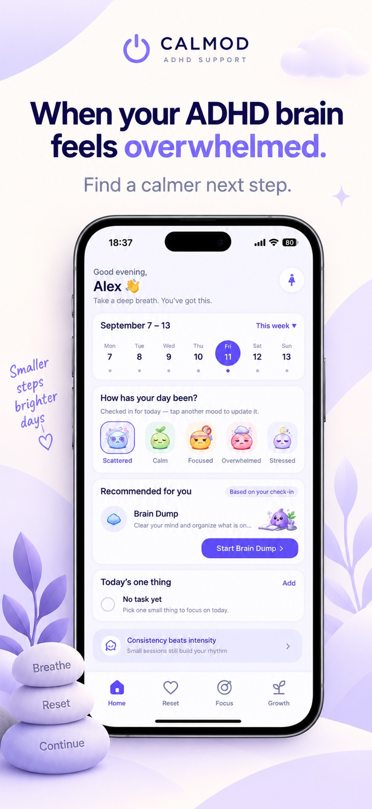 Screenshot 1 of Calmod: ADHD Support