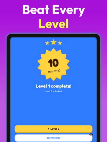 English Grammar Test Game iPad screenshot