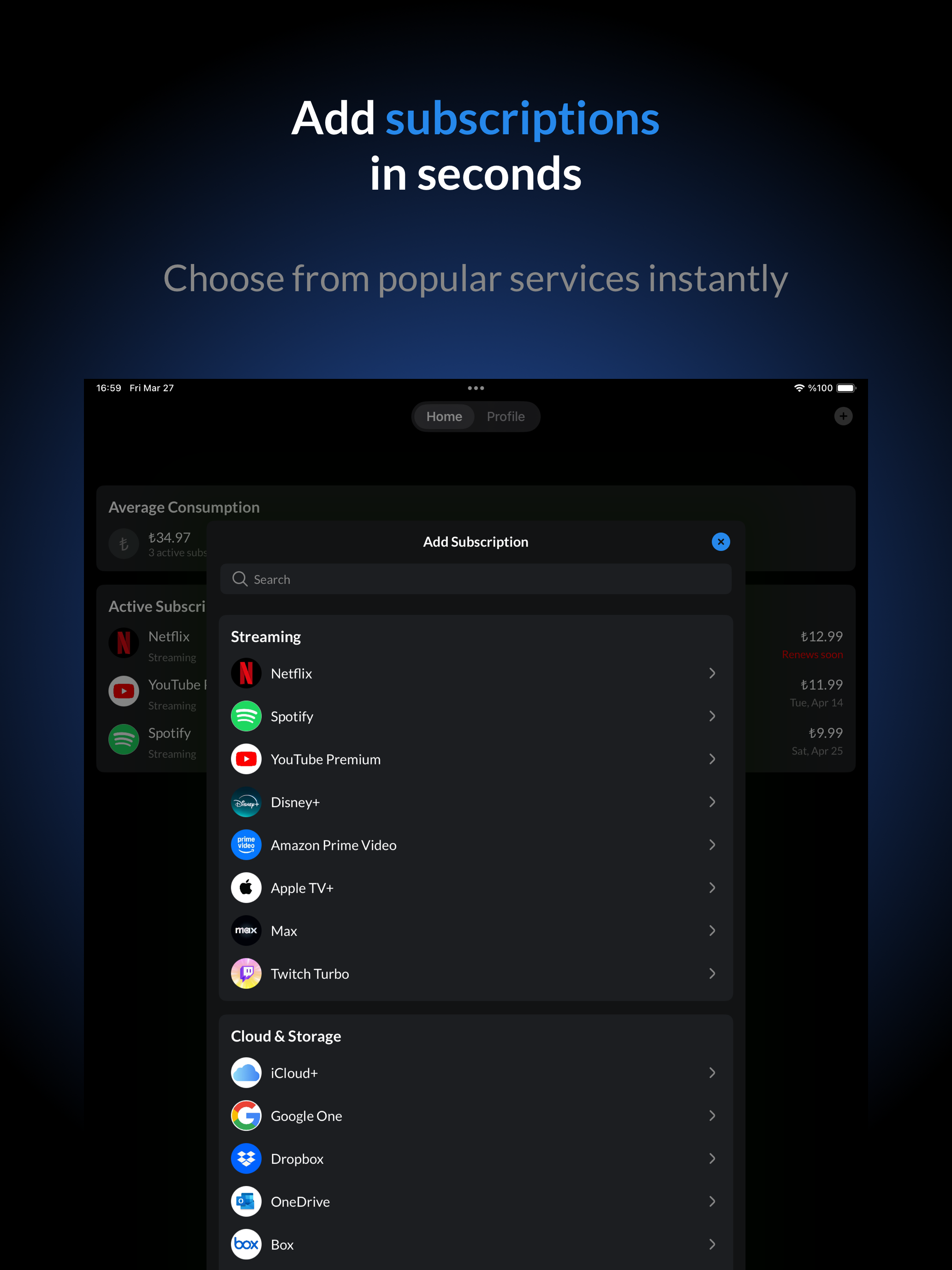 Subscall: Subscription Tracker