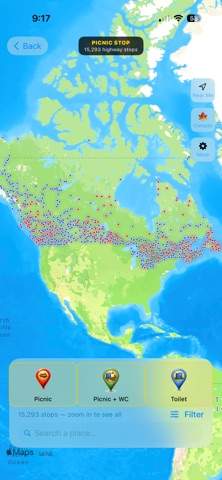 PicnicStopMap screenshot