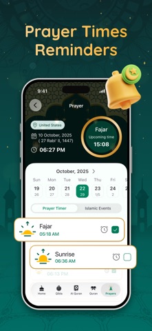 Quran Kareem: Azan & Qibla App Store preview screenshot 4