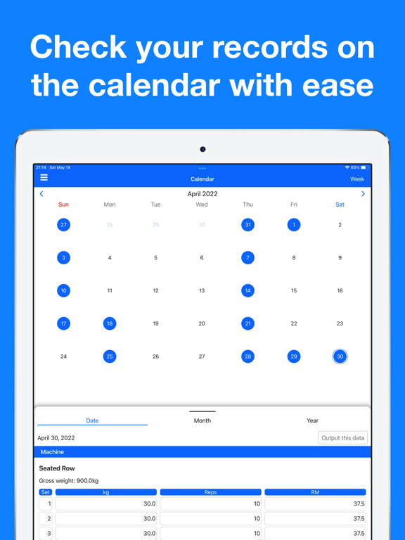 Screenshot #5 pour Fitness Recorder+ Pro
