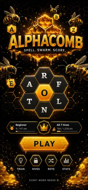 Alphacomb: Spell, Buzz, Score! screenshot 1