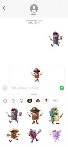 Prancing Wallet Stickers iPhone screenshot