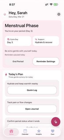 LunaBloom: Period & Cycle Screenshot 1 of 9