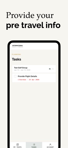 International Golf Travel App iPhone screenshot