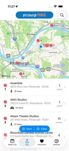Pittsburgh Fringe Festival iPhone screenshot