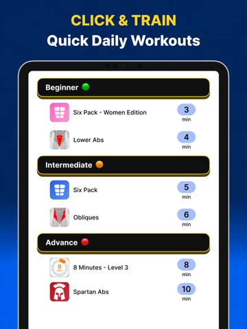 Abify: Six Pack Abs at Home iPad screenshot