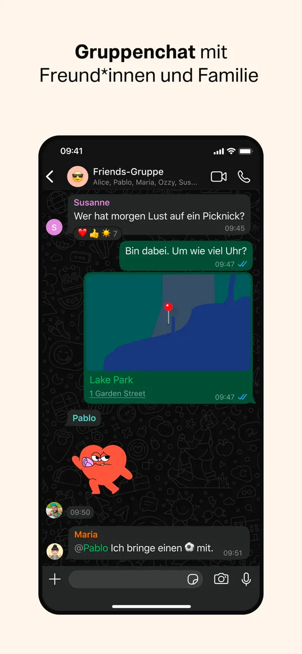 WhatsApp Messenger iPhone App Screenshot 4 – Soziale Netzwerke