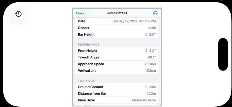 High Jump Analyzer screenshot 3 of 3