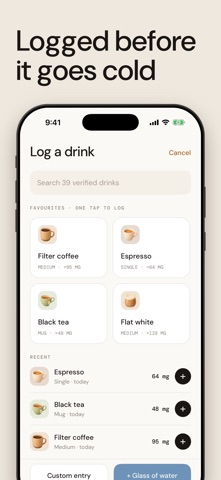 Caffeine Tracker - Coffy Screenshot 3 of 6