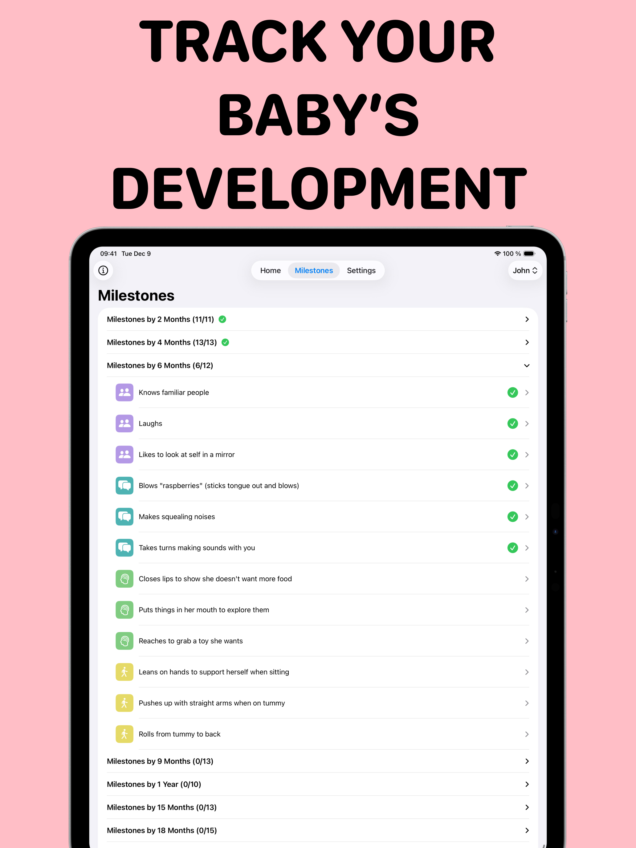 Baby Age Tracker & Milestones