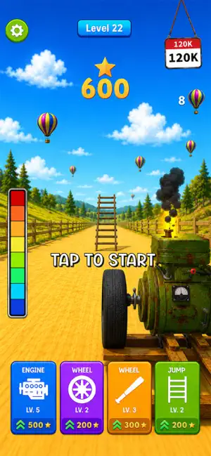 Tire Launch Power Shot 3D Game screenshot 1