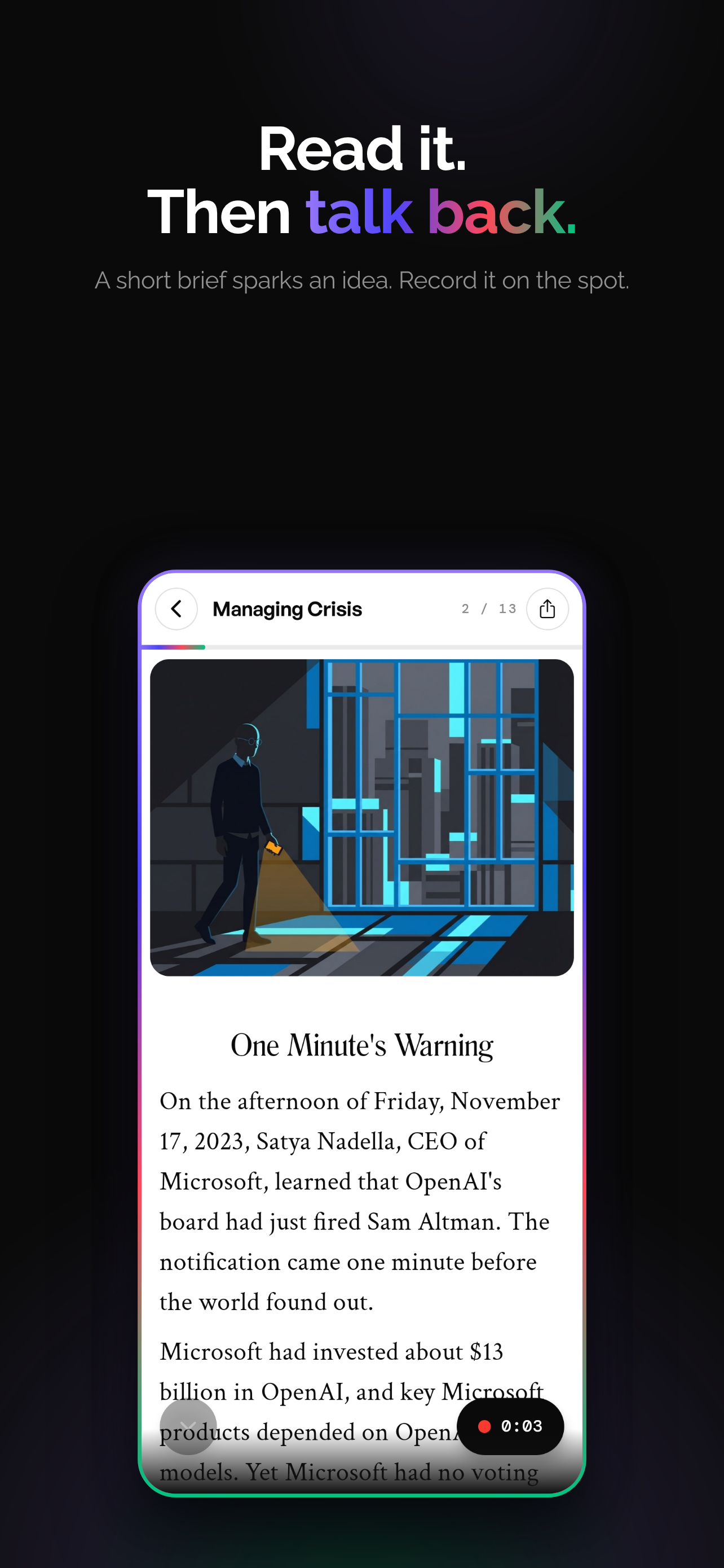 Rehearsal: Voice Notes & AI