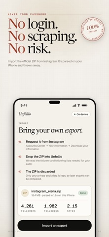 Unfollio: Unfollower Tracker Screenshot 2 of 6