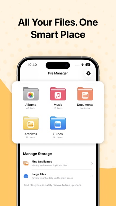 Screenshot #1 pour File Manager & Storage Cleaner