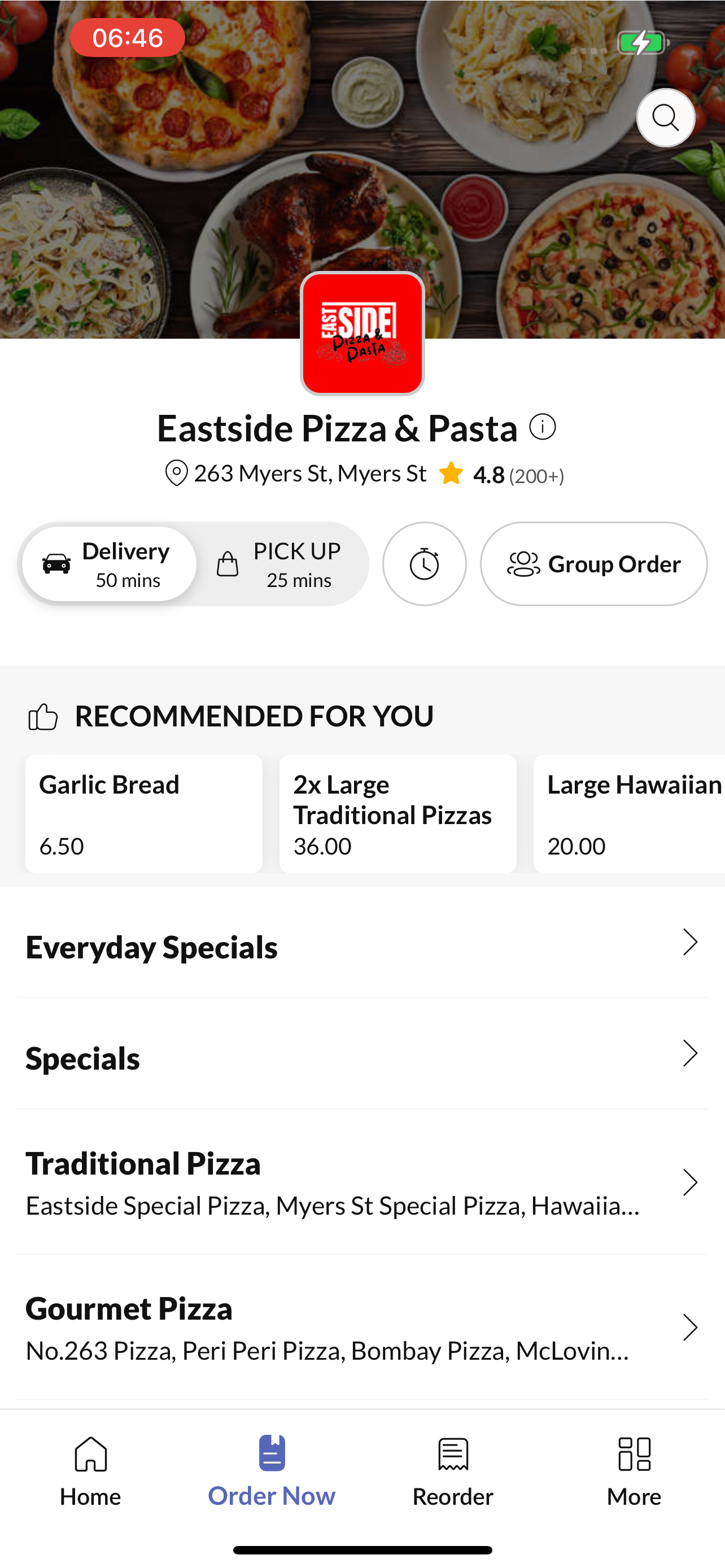 Eastside Pizza & Pasta