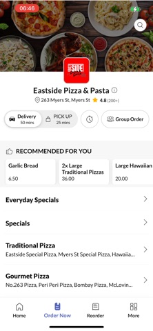 Eastside Pizza & Pasta iPhone screenshot