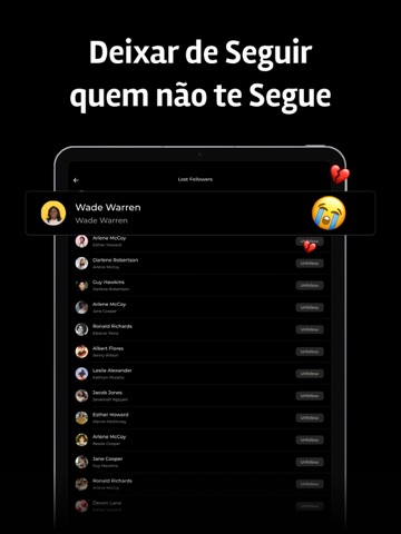 Reports: Seguidores Instagram iPad screenshot 4