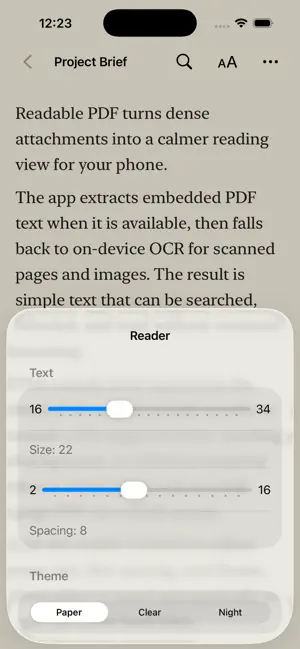 Readable PDF Text Reader screenshot 3