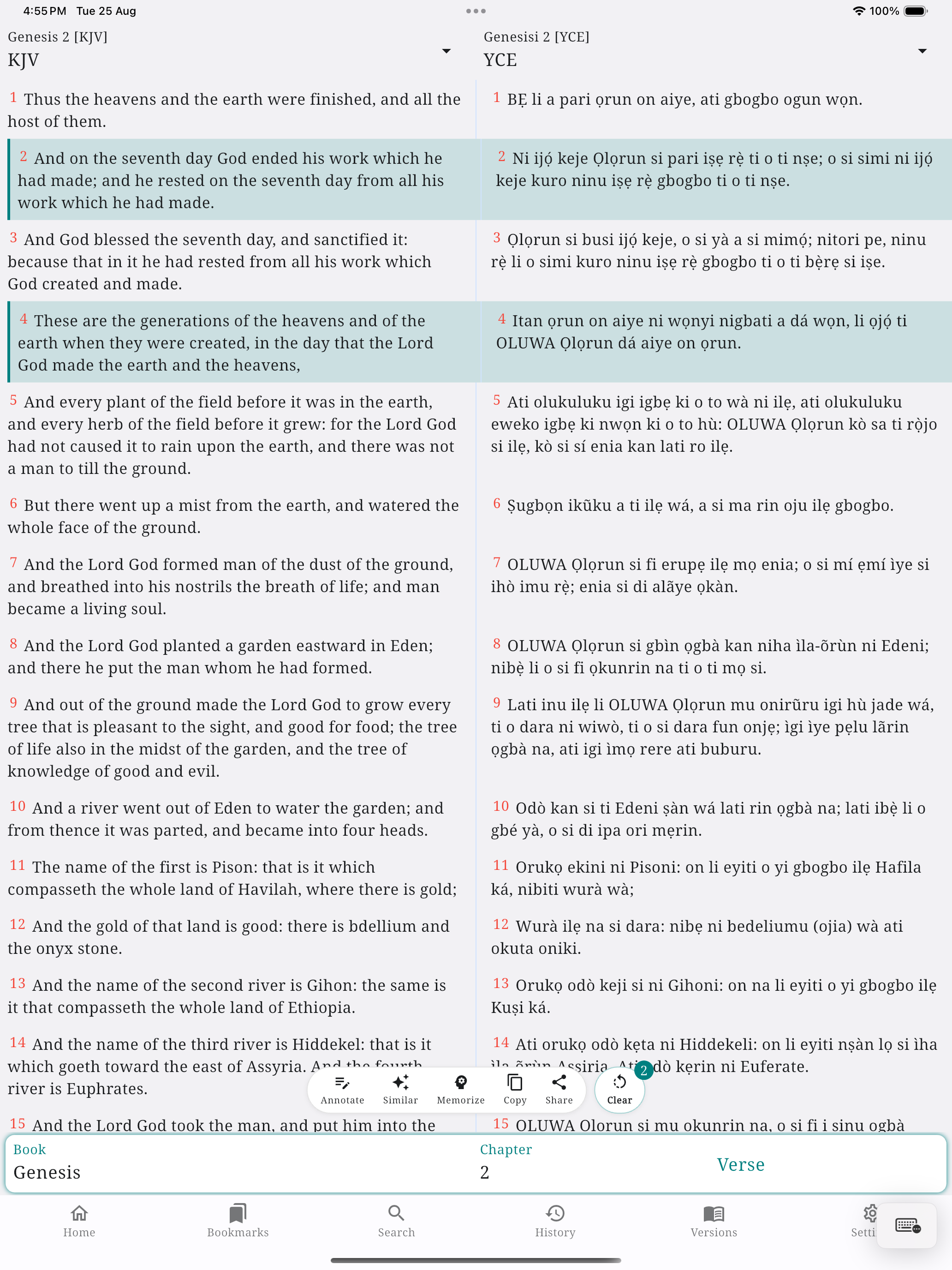 Bi Bible - Offline Bilingual screenshot 9