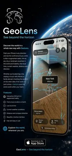 Screenshot von GeoLens: AR Compass auf dem iPhone 1