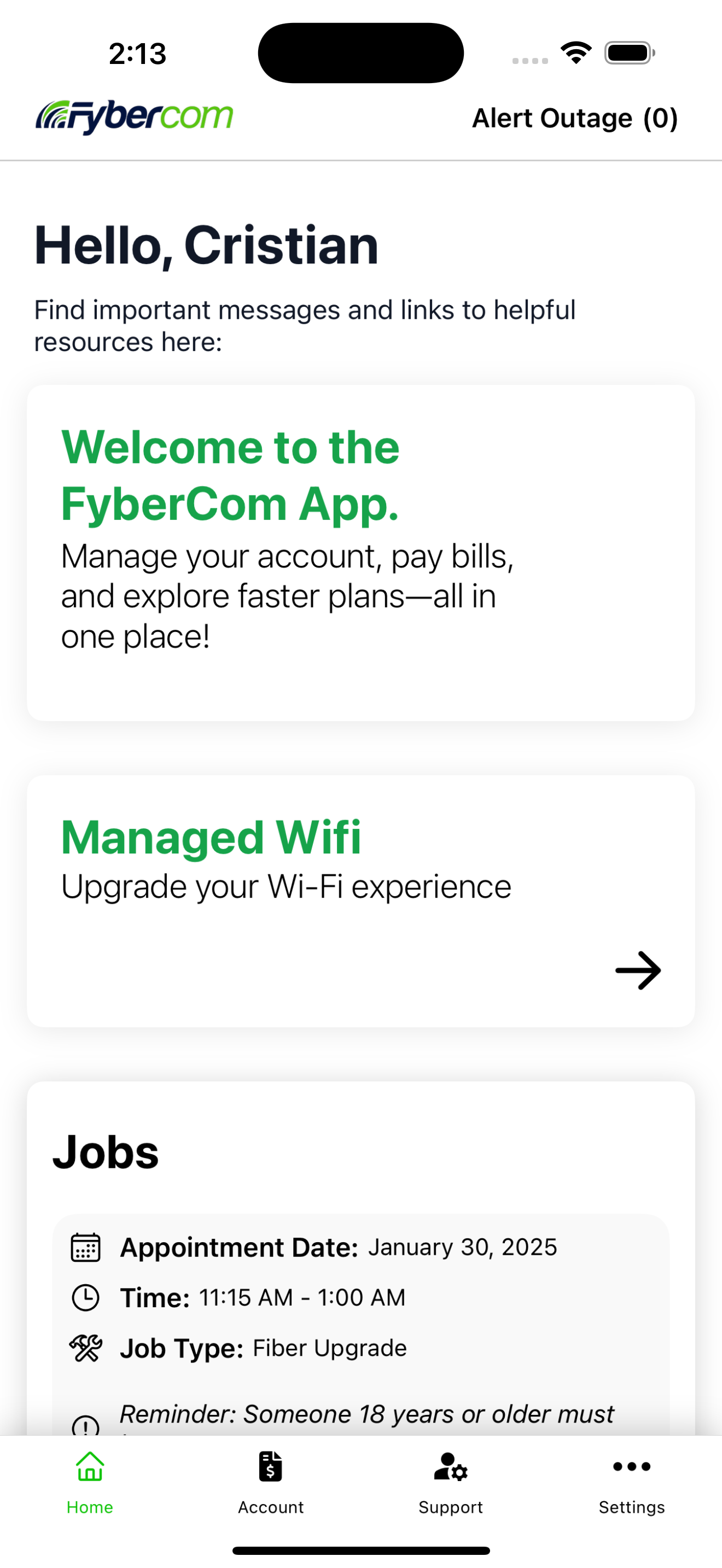 FyberCom App screenshot 1