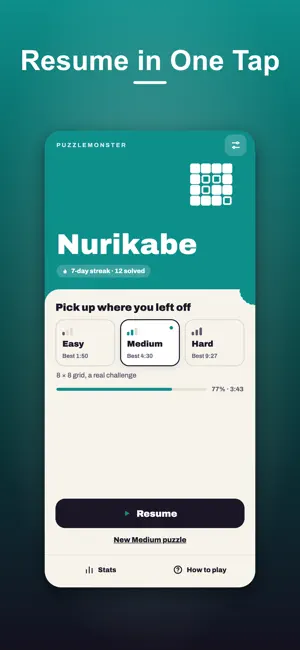 Nurikabe - PuzzleMonster screenshot 2