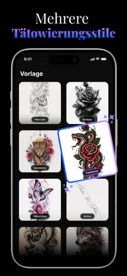 Screenshot von KI-Tätowierungsdesign: ArtReel auf dem iPhone 5