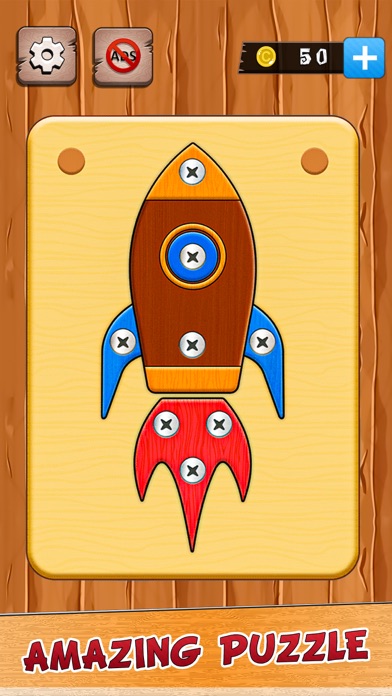 Wood Nuts & Bolts Screw Master Screenshot