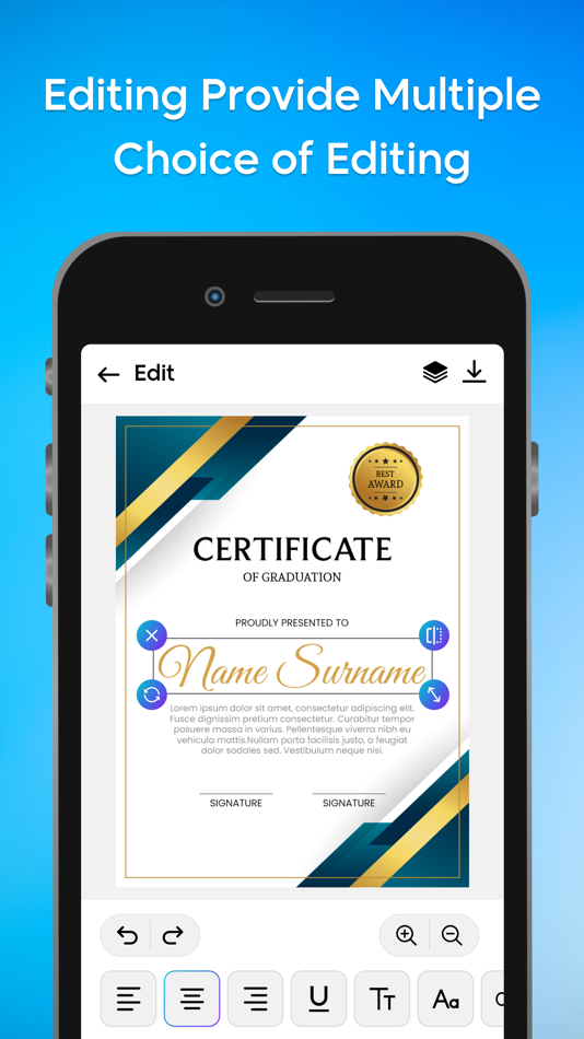 #3. Certificate Maker - eCards (iOS) 由: Growup Infosoft